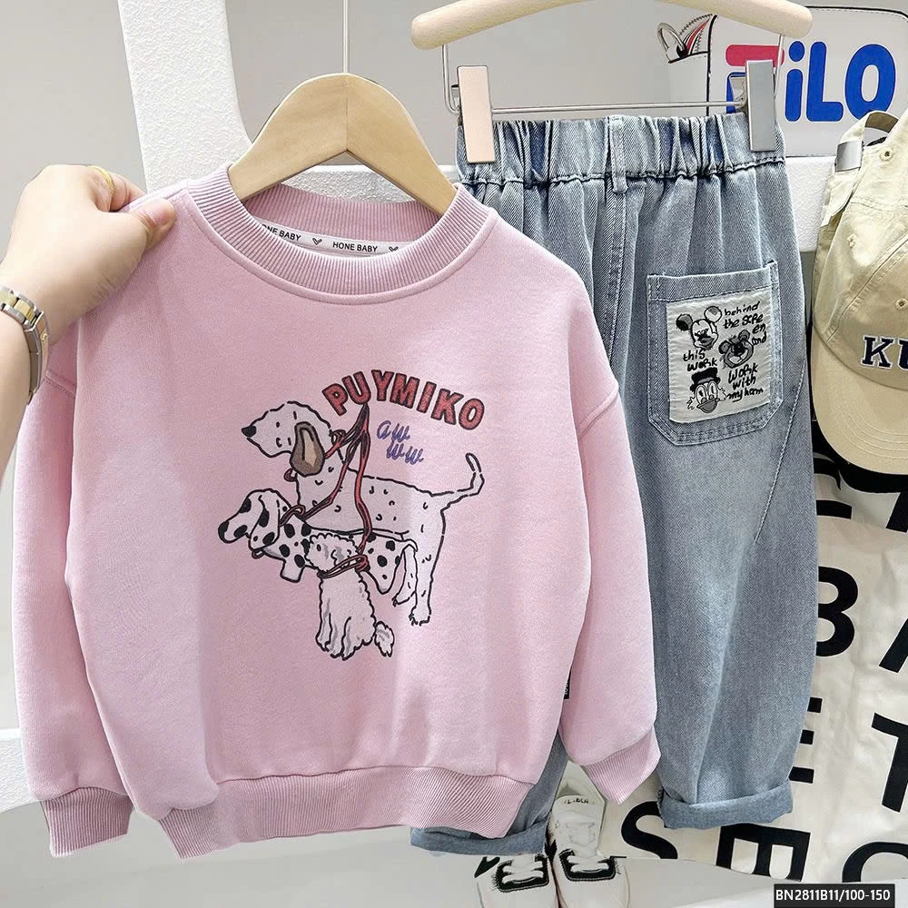 ÁO NỈ IN HÌNH CHÓ ĐỐM KACADY