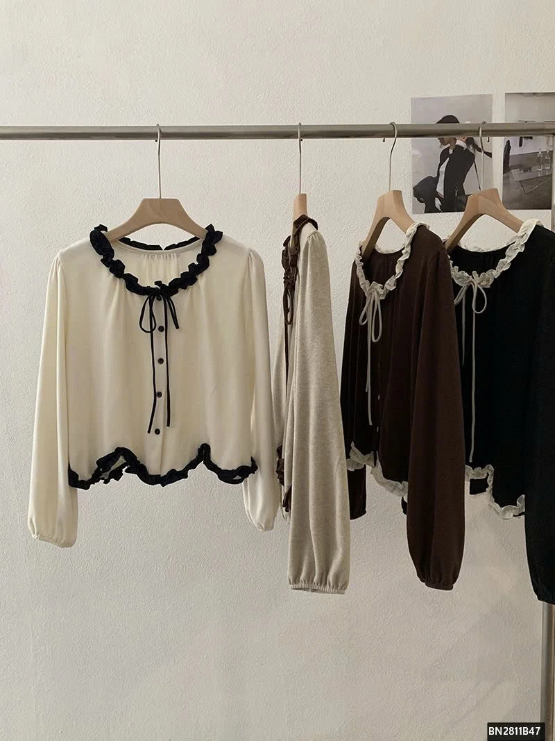 ÁO THUN NỮ PHỐI BÈO TIỂU THƯ