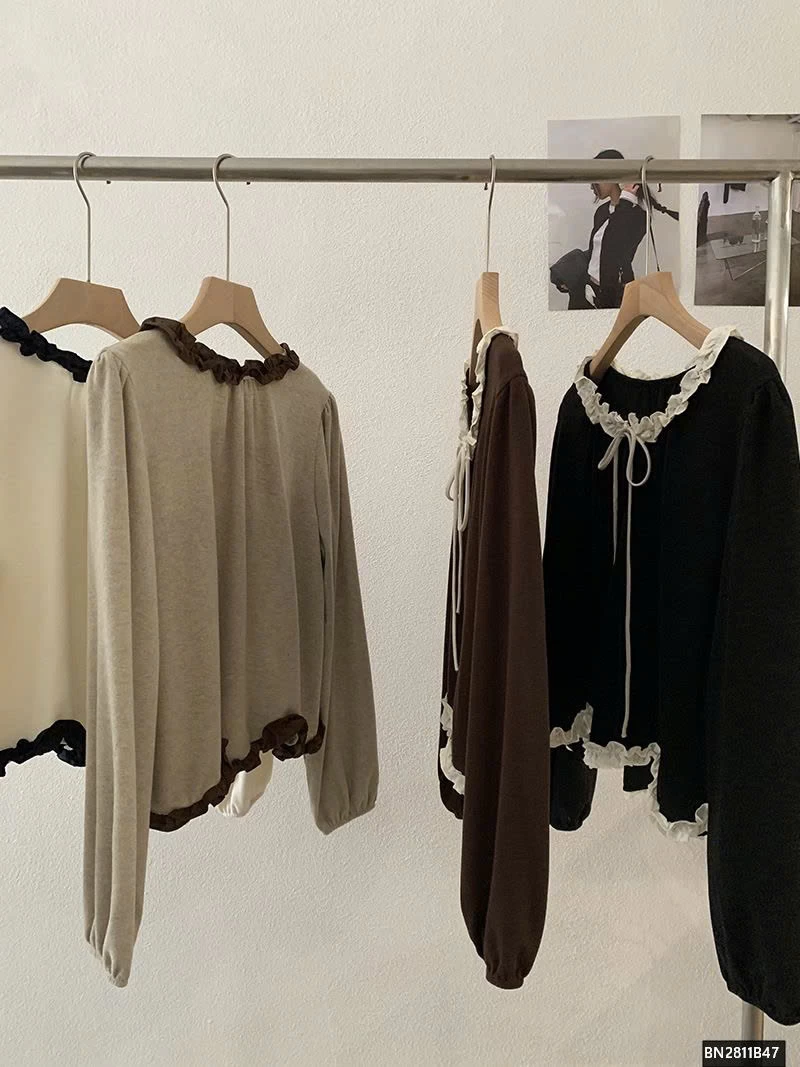 ÁO THUN NỮ PHỐI BÈO TIỂU THƯ