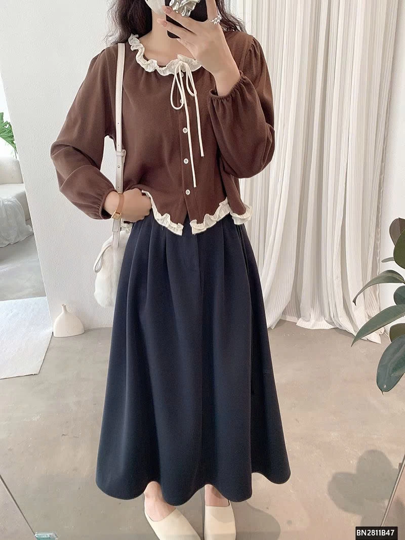 ÁO THUN NỮ PHỐI BÈO TIỂU THƯ