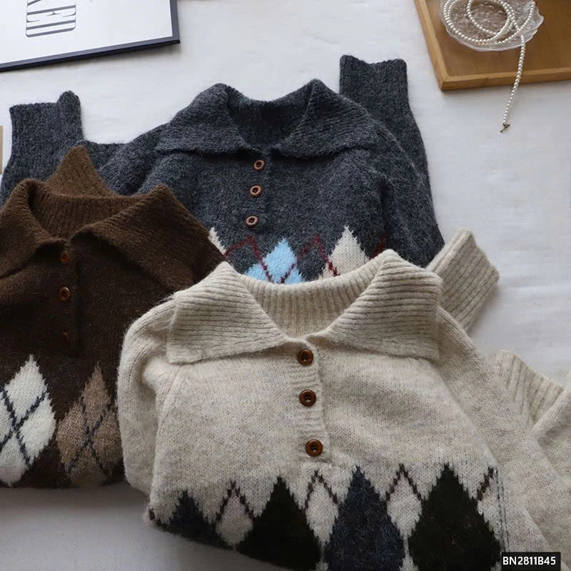 ÁO LEN QUẢ TRÁM CỔ POLO