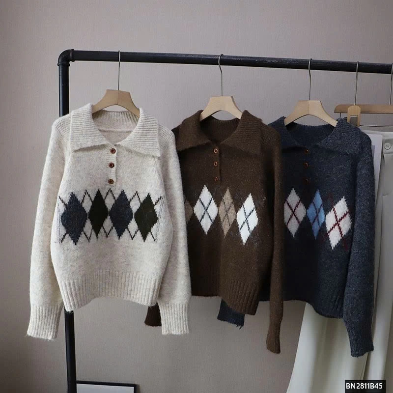 ÁO LEN QUẢ TRÁM CỔ POLO