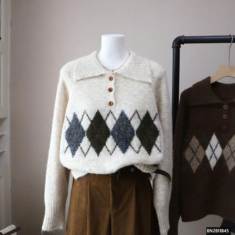 ÁO LEN QUẢ TRÁM CỔ POLO