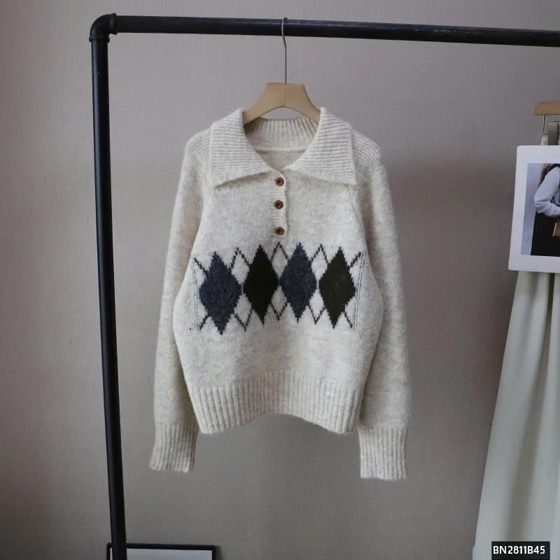 ÁO LEN QUẢ TRÁM CỔ POLO