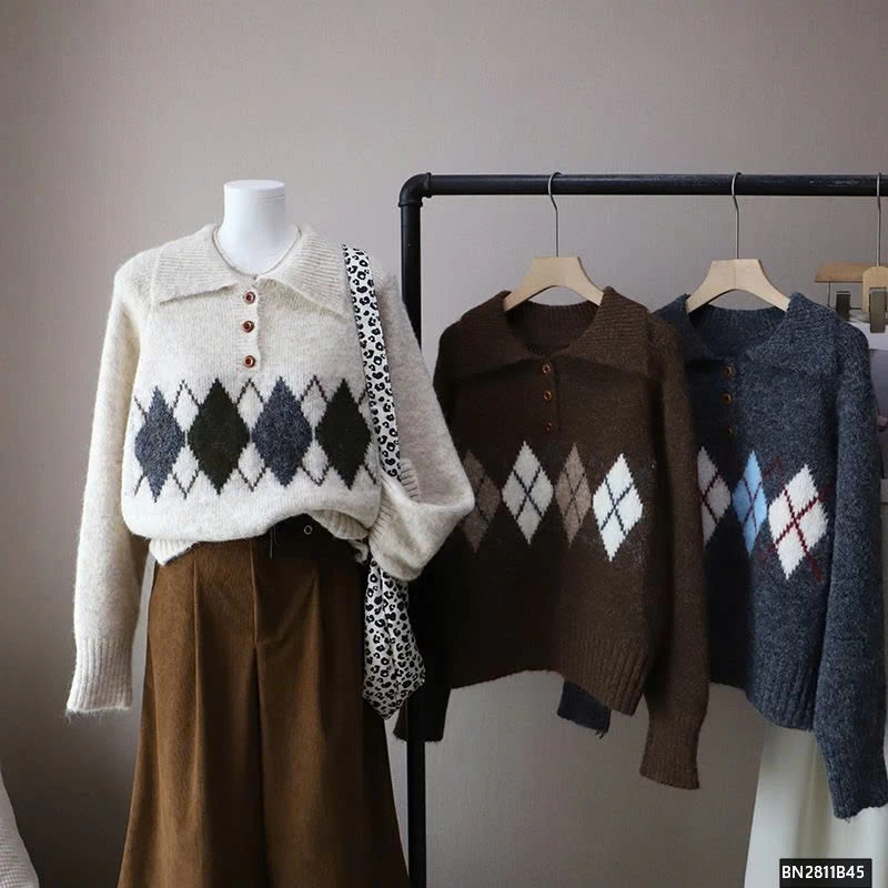 ÁO LEN QUẢ TRÁM CỔ POLO