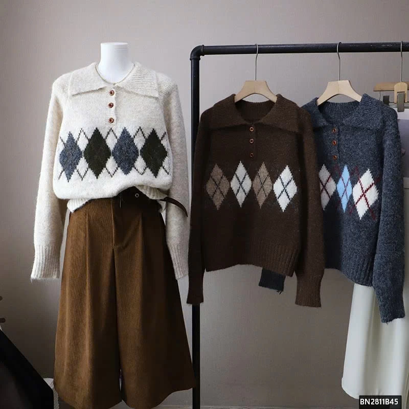 ÁO LEN QUẢ TRÁM CỔ POLO