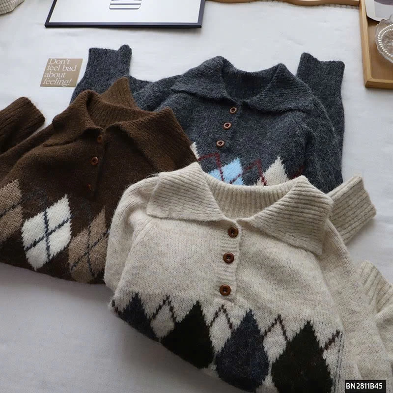 ÁO LEN QUẢ TRÁM CỔ POLO