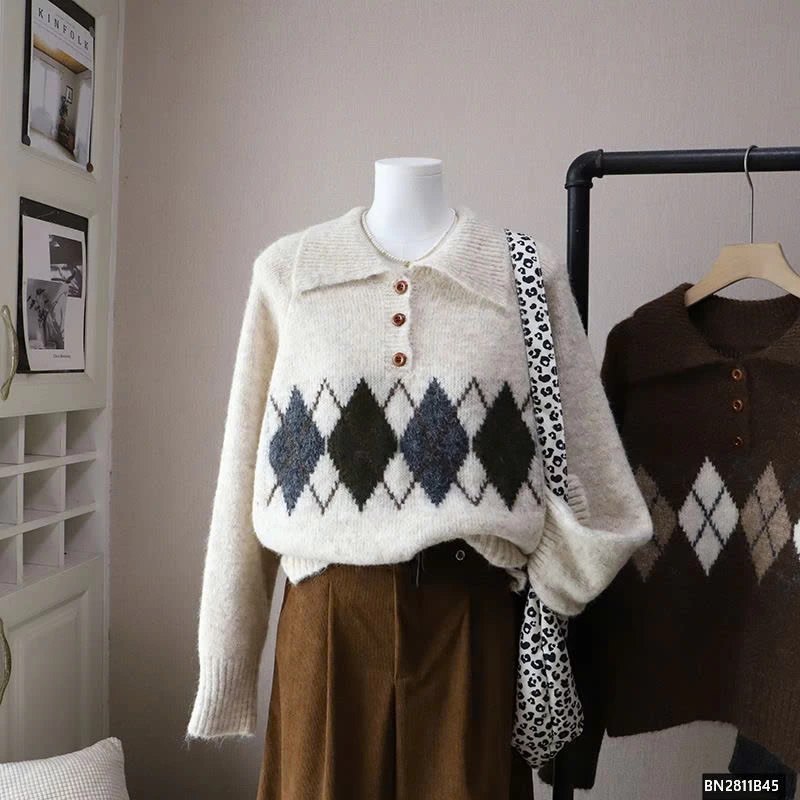 ÁO LEN QUẢ TRÁM CỔ POLO