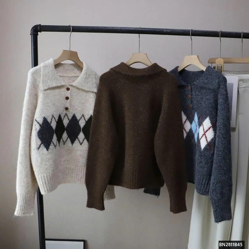 ÁO LEN QUẢ TRÁM CỔ POLO