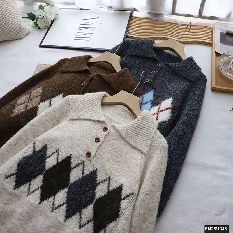 ÁO LEN QUẢ TRÁM CỔ POLO