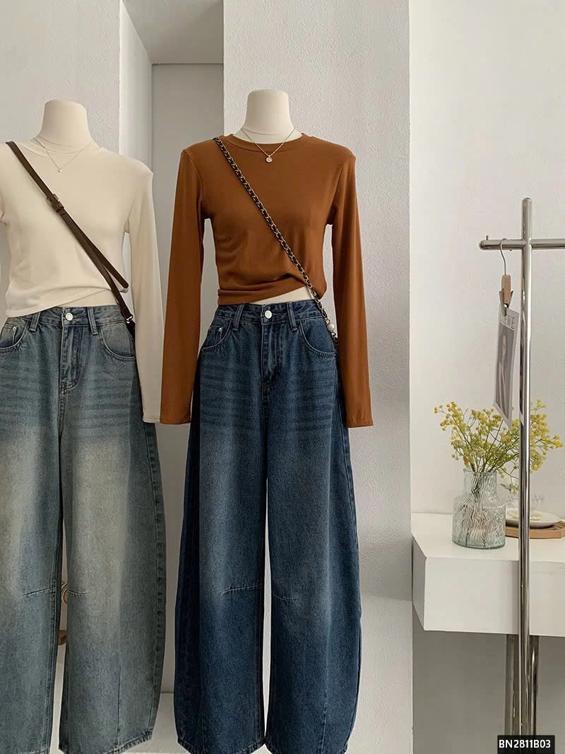 QUẦN JEAN QCCC ỐNG RỘNG