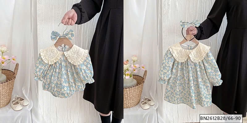 BODY, VÁY HOA MÀU XANH CỔ SEN