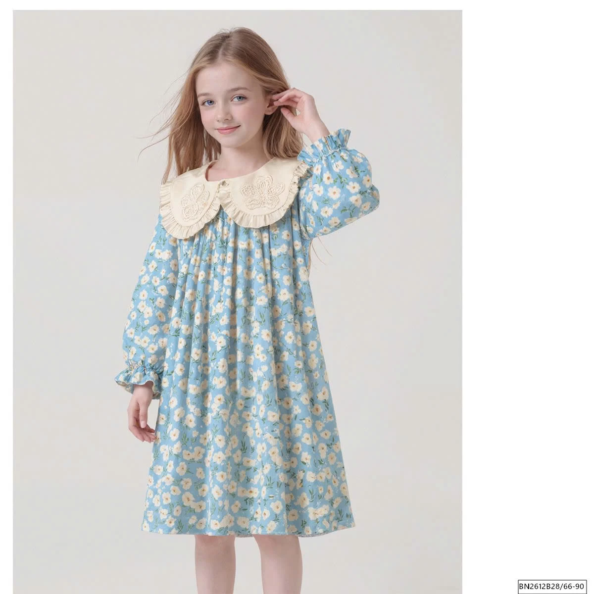 BODY, VÁY HOA MÀU XANH CỔ SEN