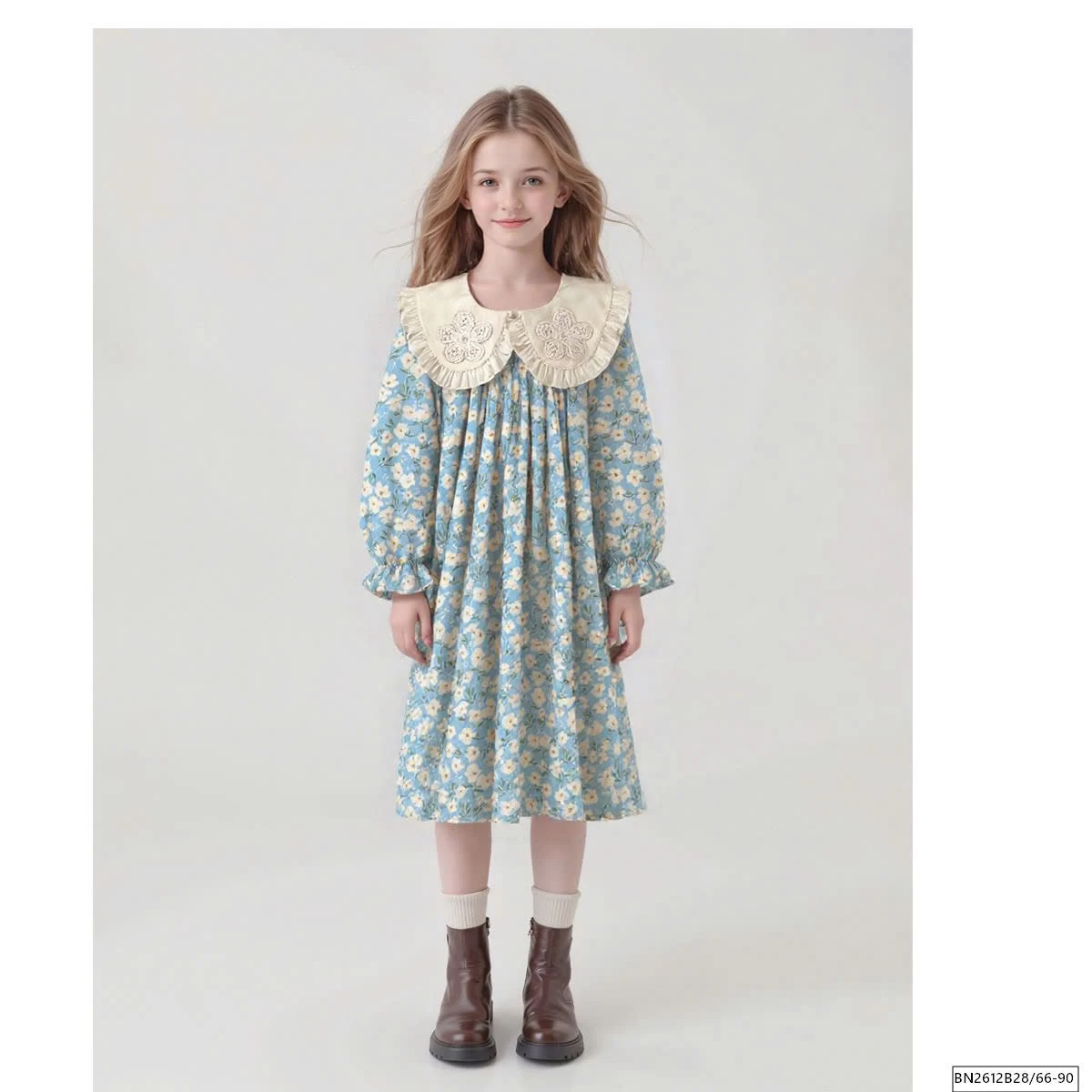 BODY, VÁY HOA MÀU XANH CỔ SEN