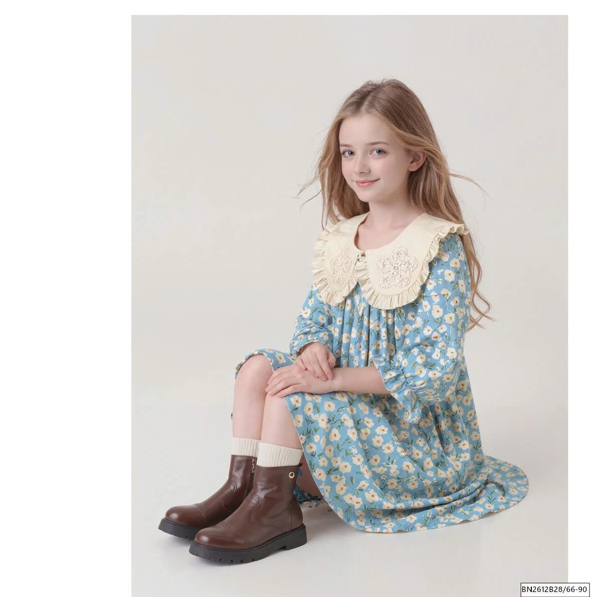 BODY, VÁY HOA MÀU XANH CỔ SEN