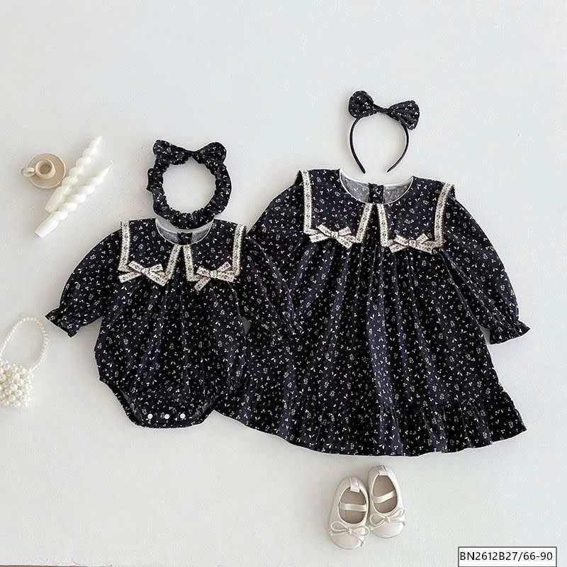 BODY, VÁY HOA NHÍ MÀU ĐEN