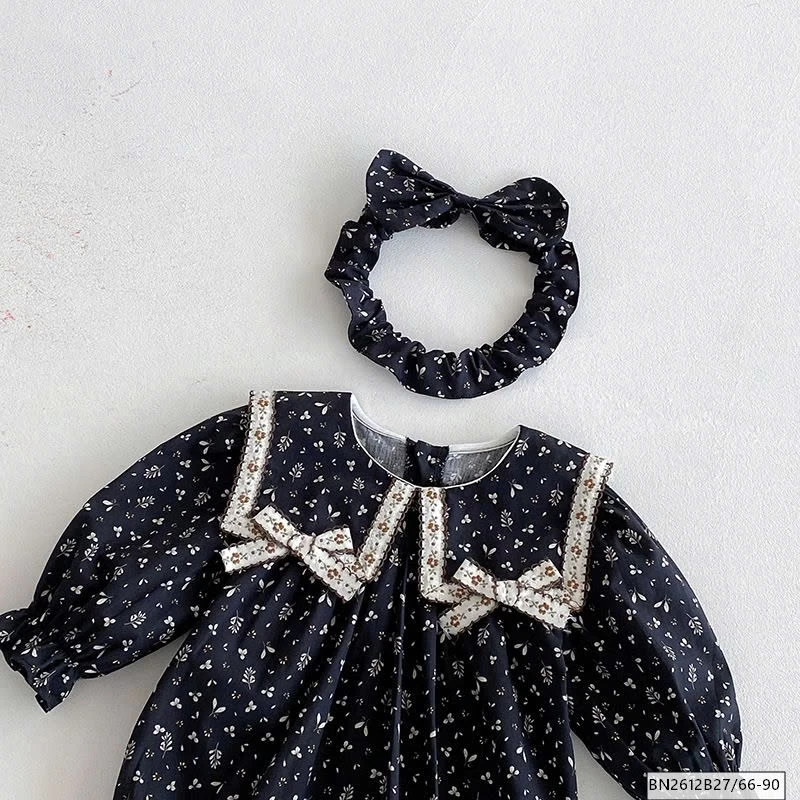 BODY, VÁY HOA NHÍ MÀU ĐEN