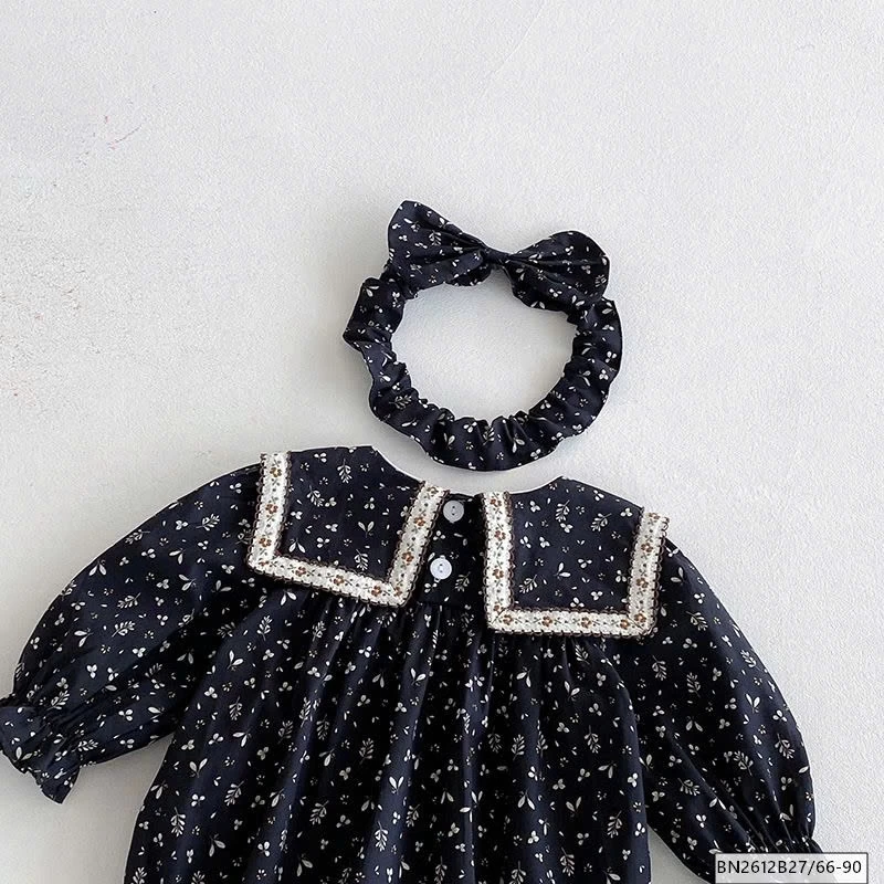 BODY, VÁY HOA NHÍ MÀU ĐEN