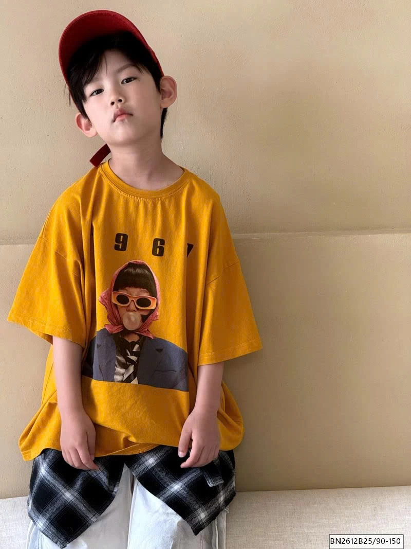 ÁO PHÔNG VÀNG  HỌA TIẾT HÌNH NGƯỜI