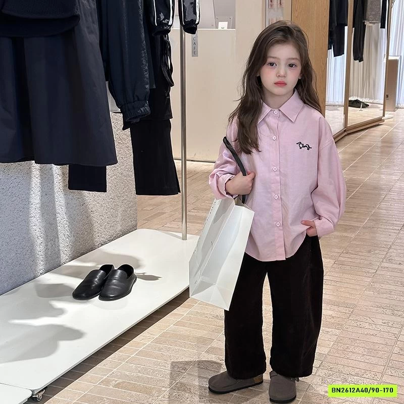 SƠ MI DÀI TAY THÊU LOGO 25F162 AMBB