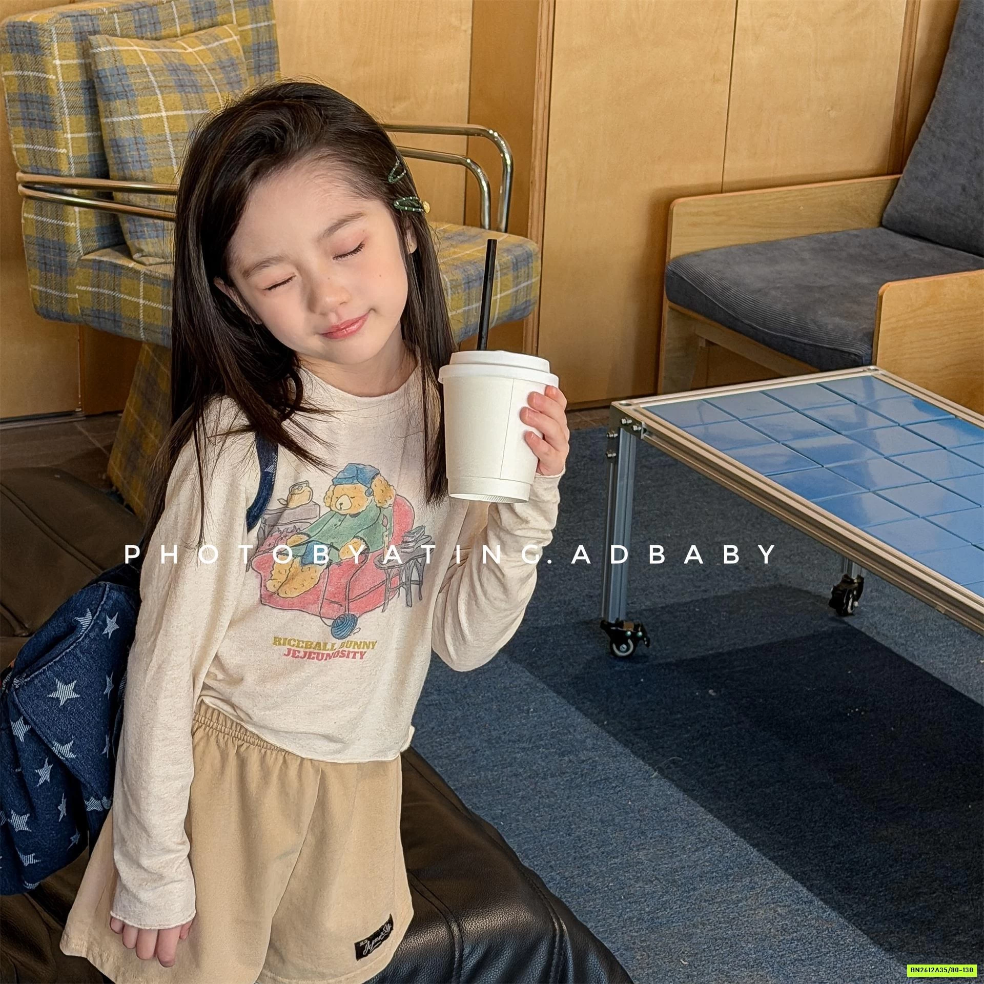 THUN GIẤY CROPTOP IN HÌNH ADBABY