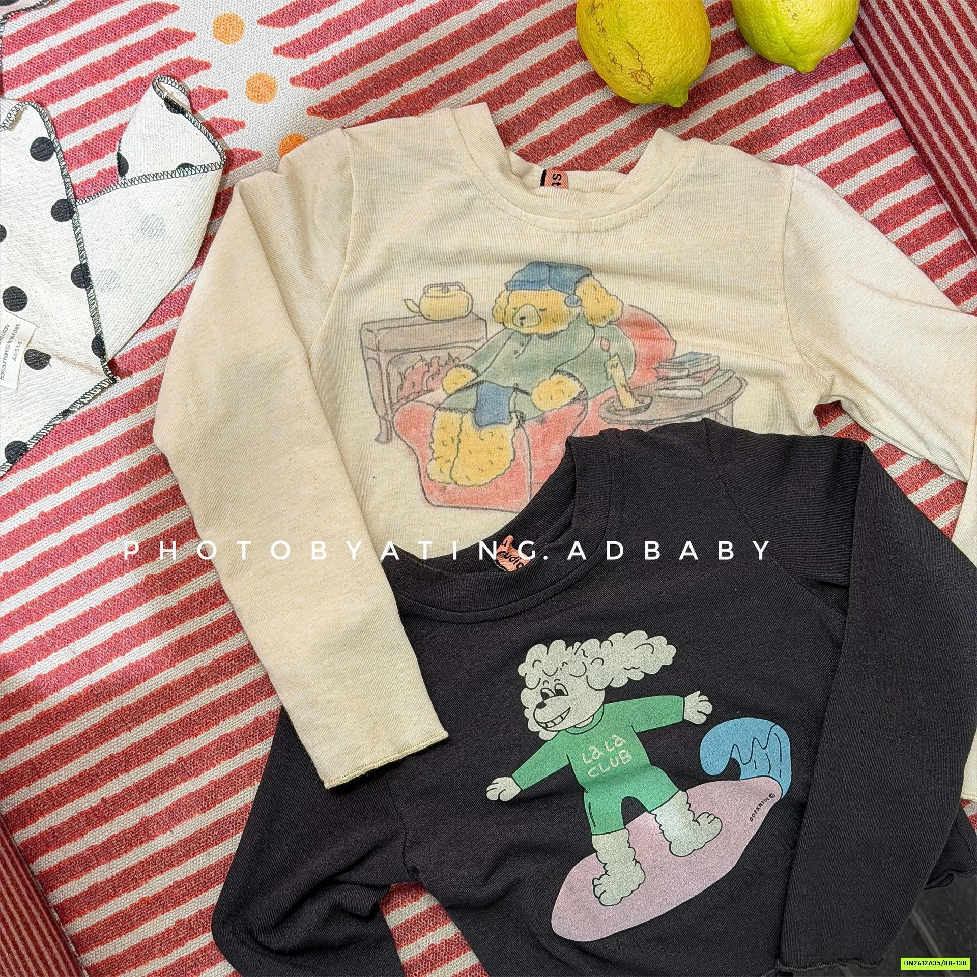 THUN GIẤY CROPTOP IN HÌNH ADBABY