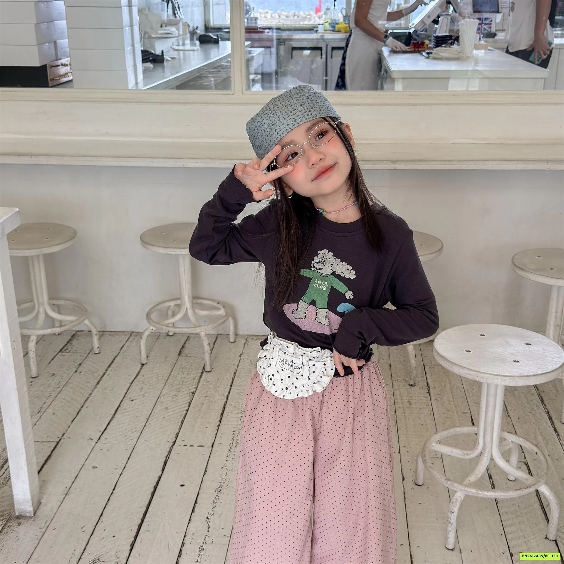 THUN GIẤY CROPTOP IN HÌNH ADBABY