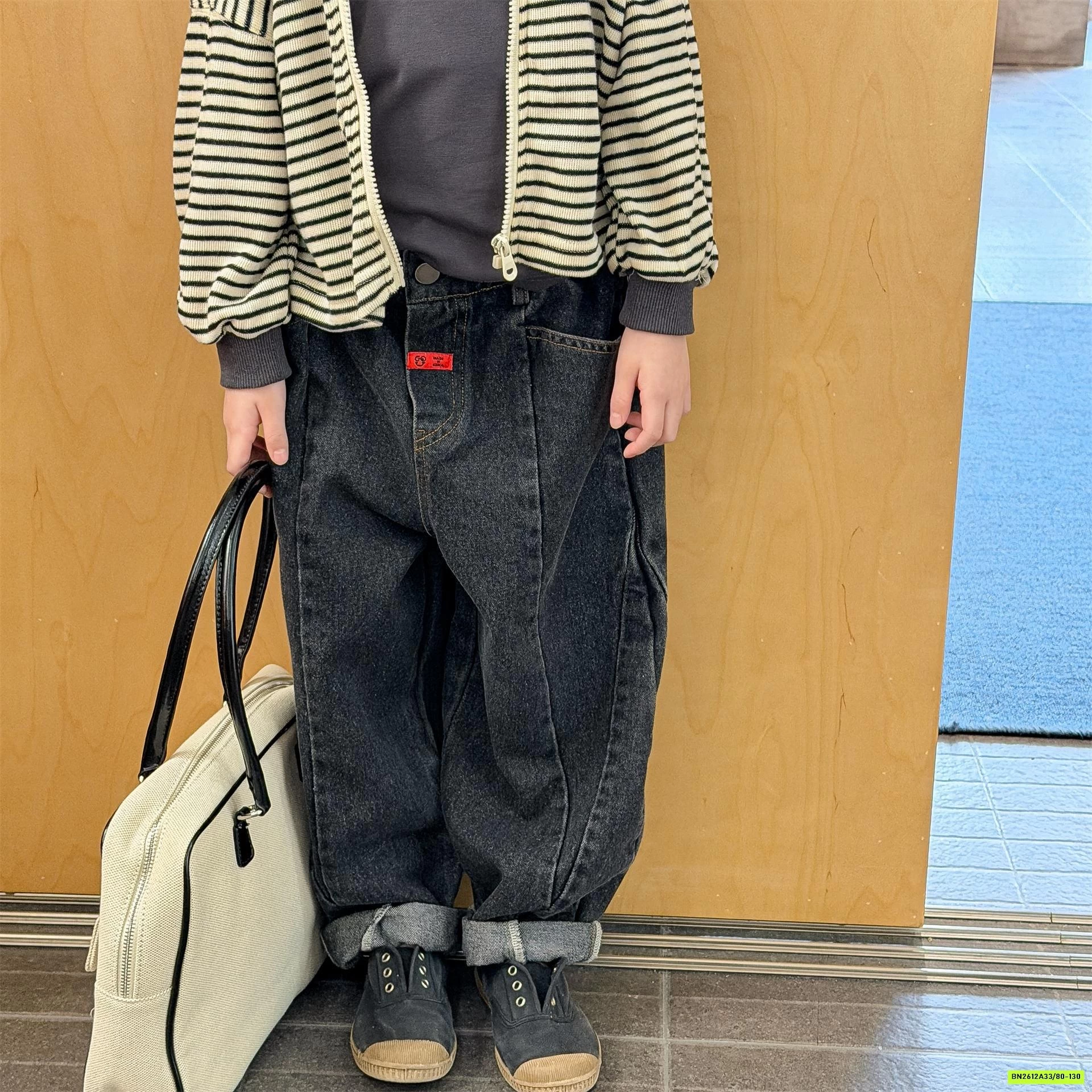 JEANS BAGGY GÂN TRƯỚC ADBABY