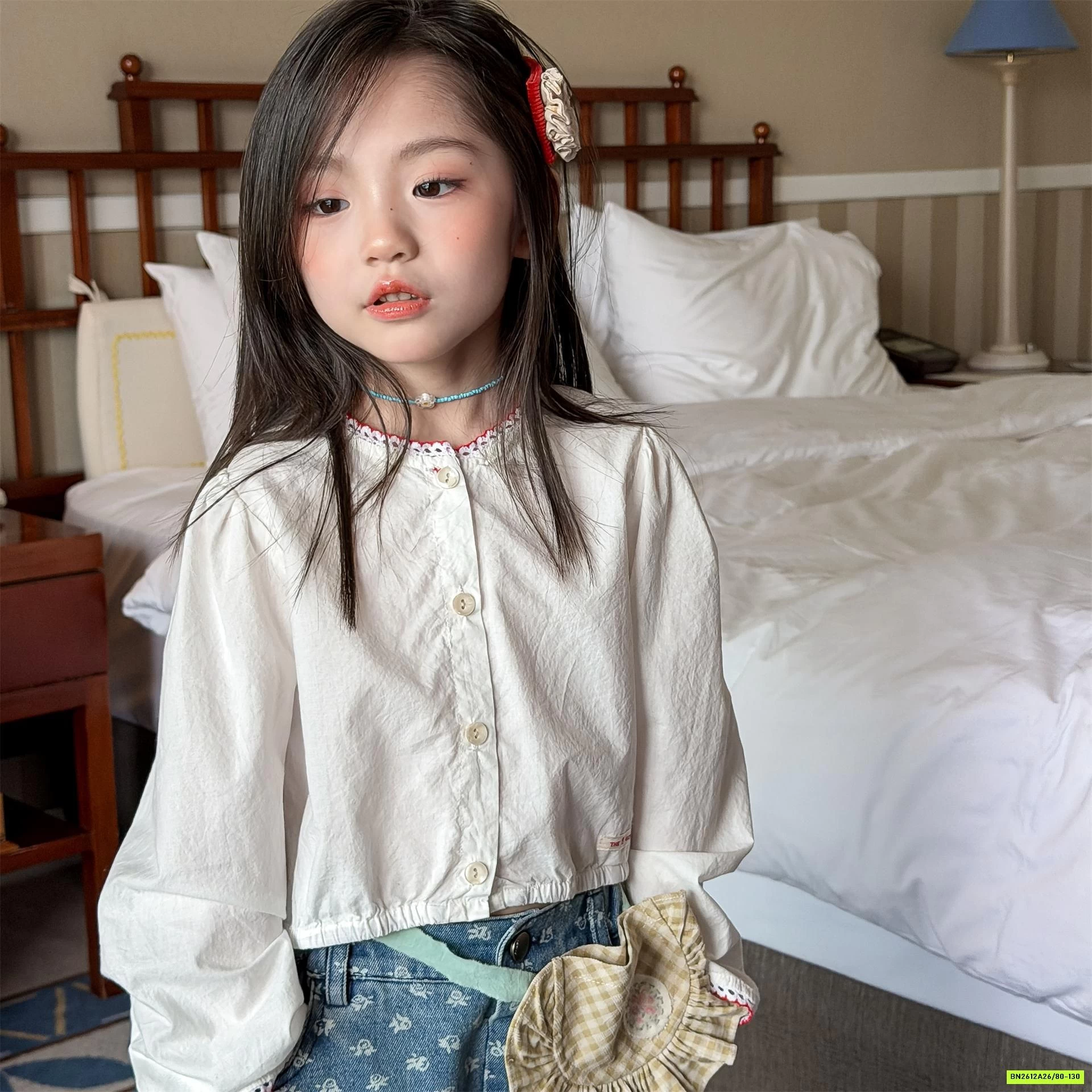 SƠ MI CROPTOP HOA NHÍ ADBABY