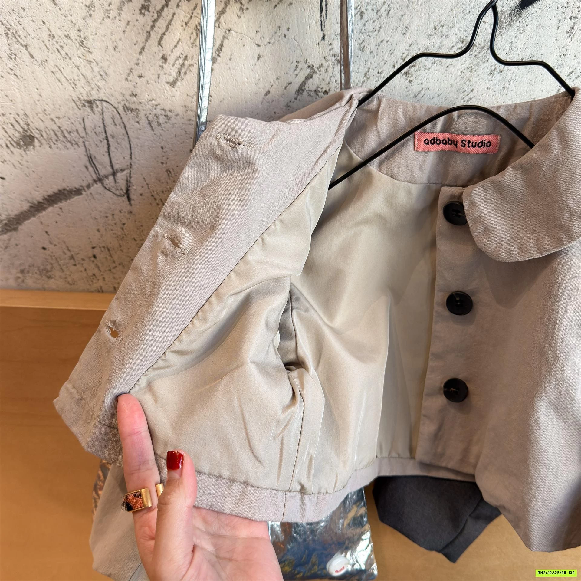 BLAZER CỔ SEN DÁNG CROPTOP ADBABY