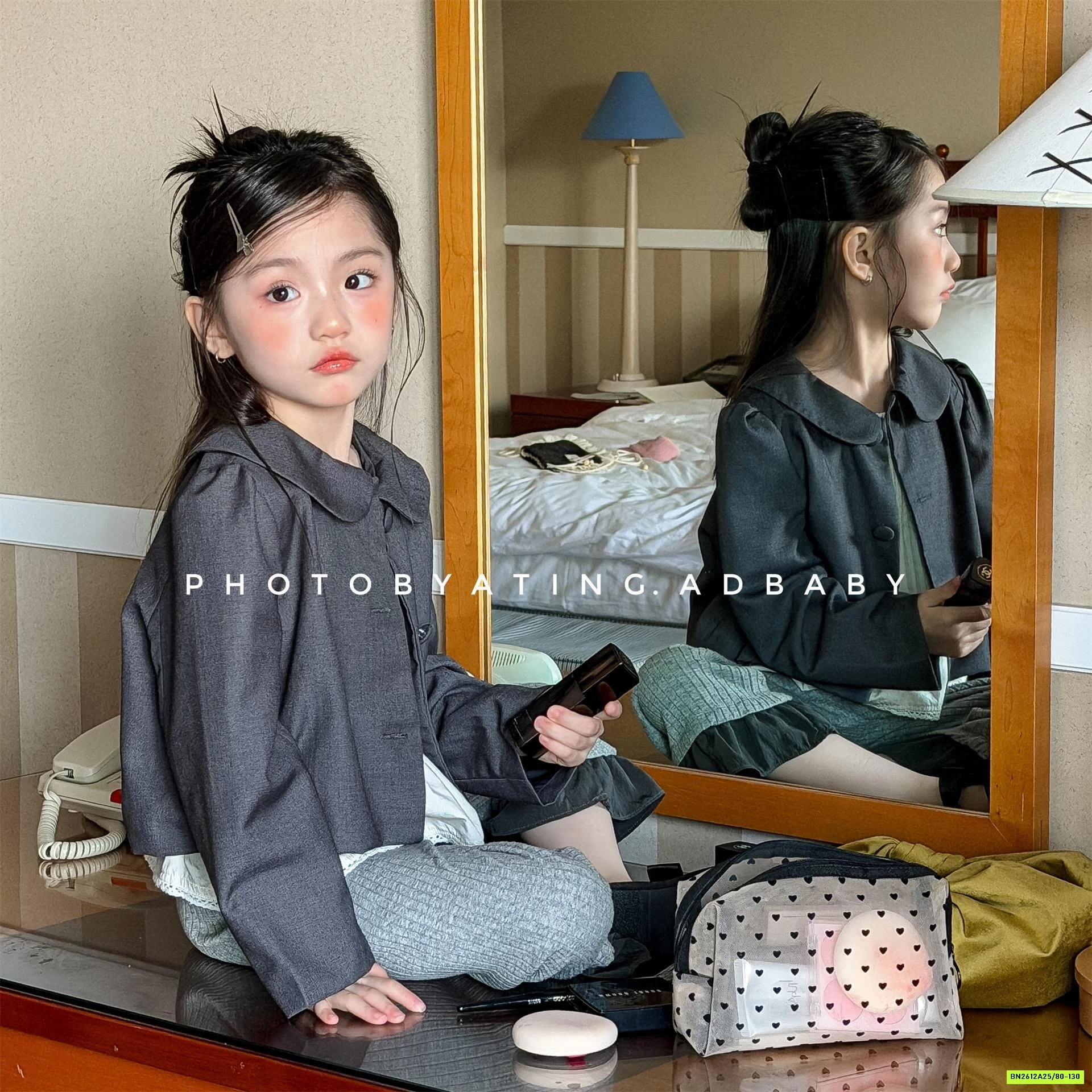 BLAZER CỔ SEN DÁNG CROPTOP ADBABY