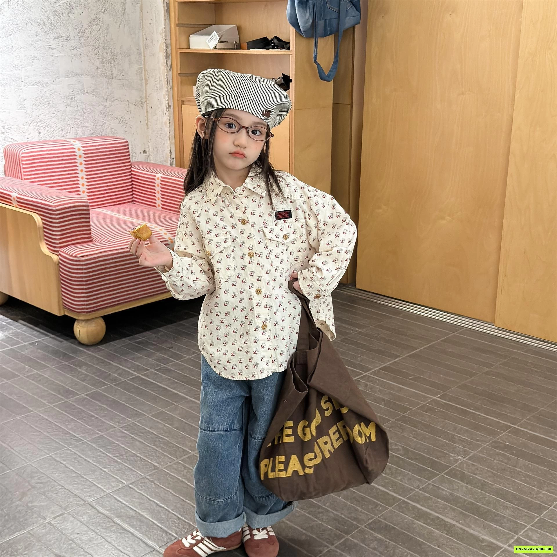 SƠ MI HOA NHÍ ĐUÔI TÔM ADBABY