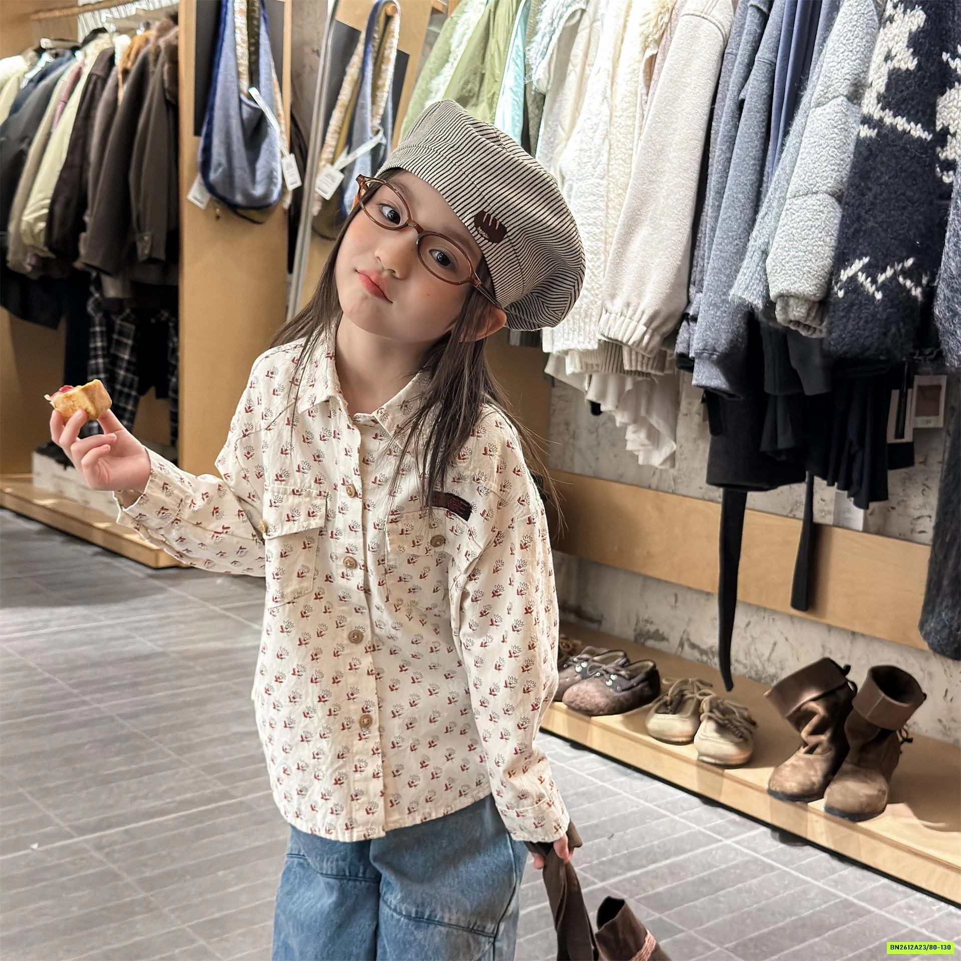 SƠ MI HOA NHÍ ĐUÔI TÔM ADBABY