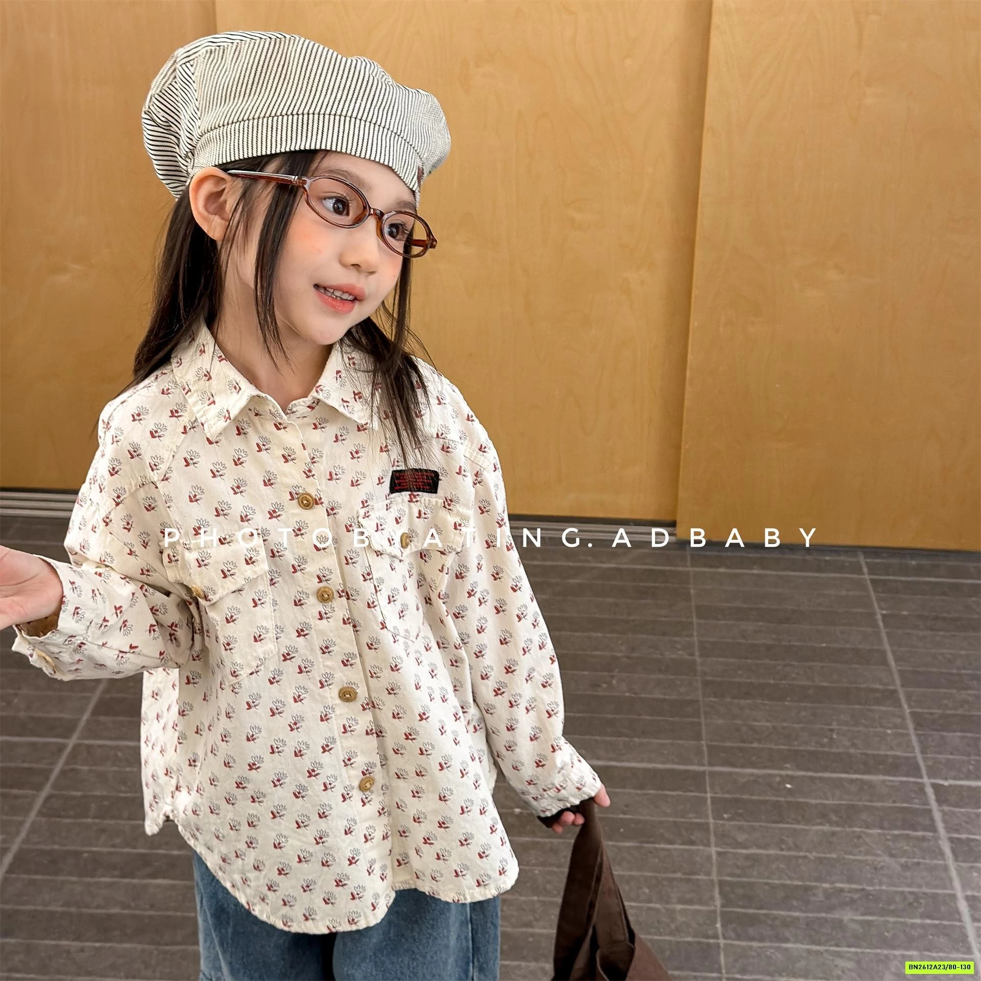 SƠ MI HOA NHÍ ĐUÔI TÔM ADBABY