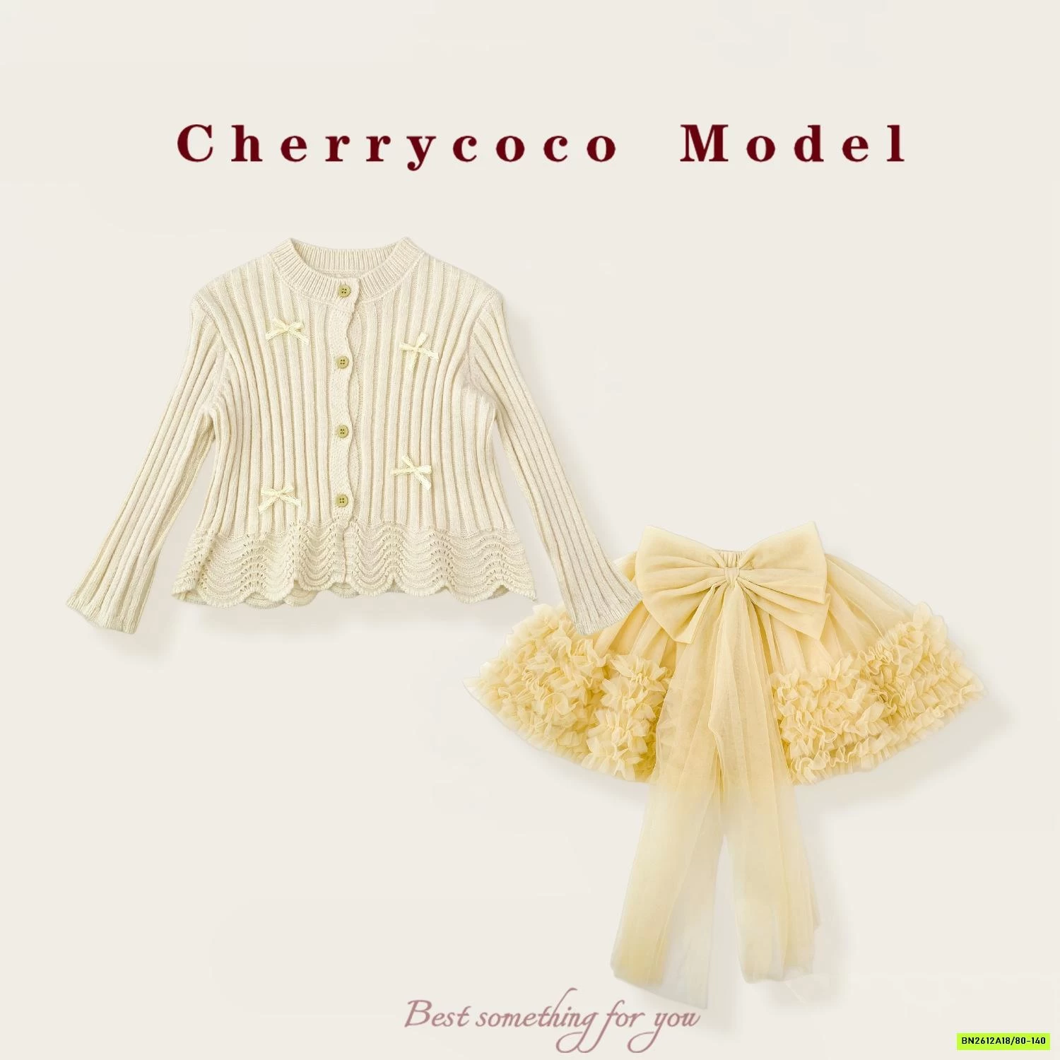 SÉT LEN MIX CV TUTU VÀNG CHERRYCOCO