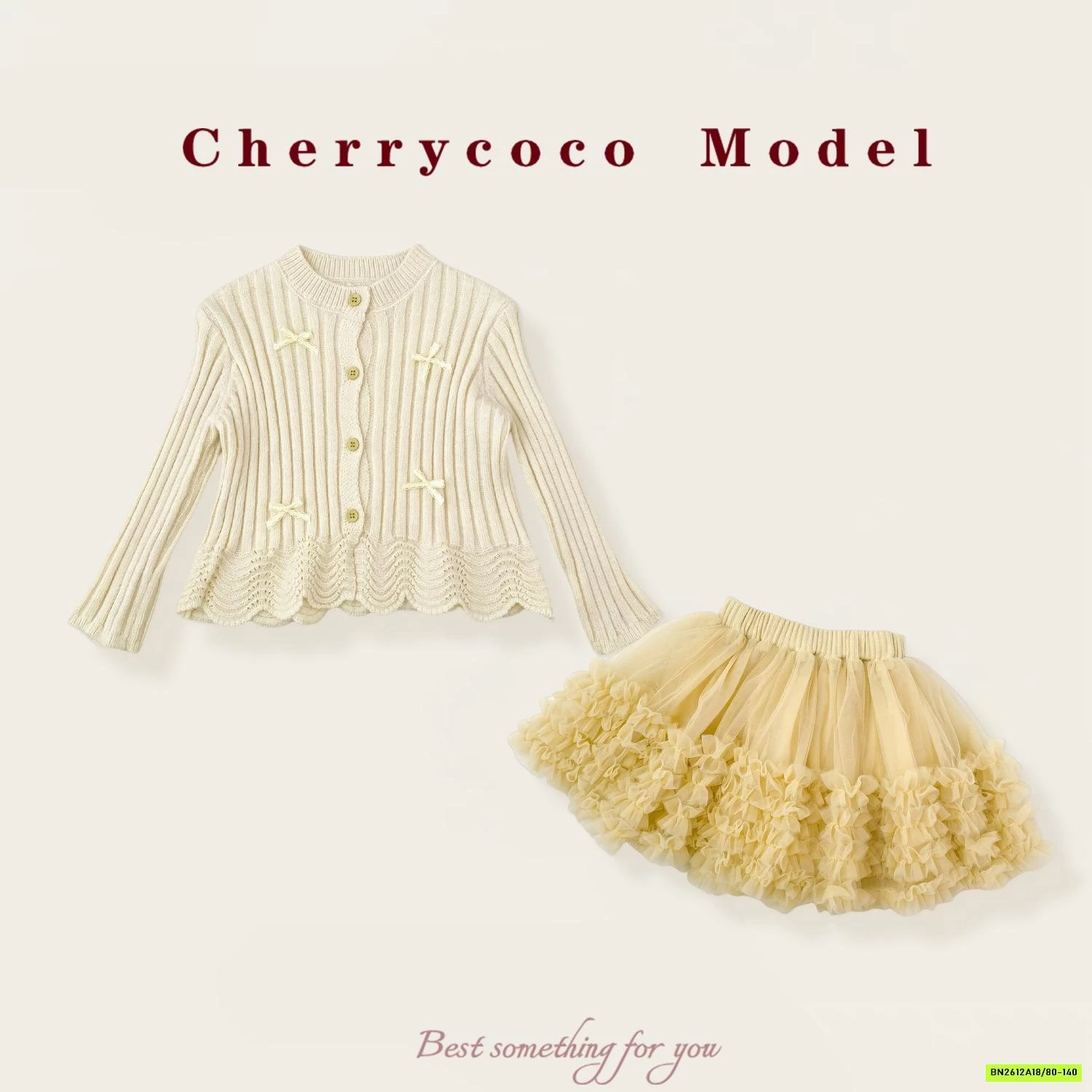 SÉT LEN MIX CV TUTU VÀNG CHERRYCOCO