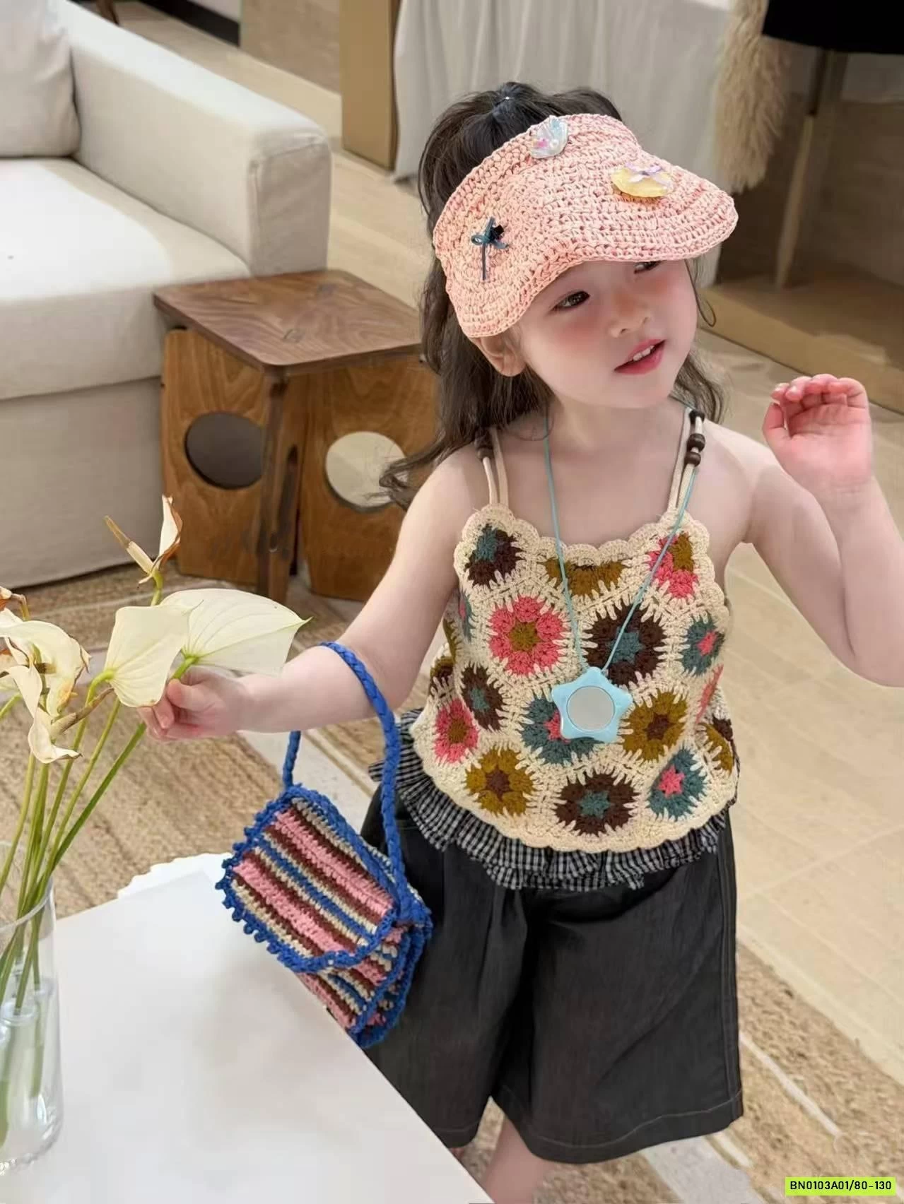 ÁO 2 DÂY HOA MIX SHORT LỬNG