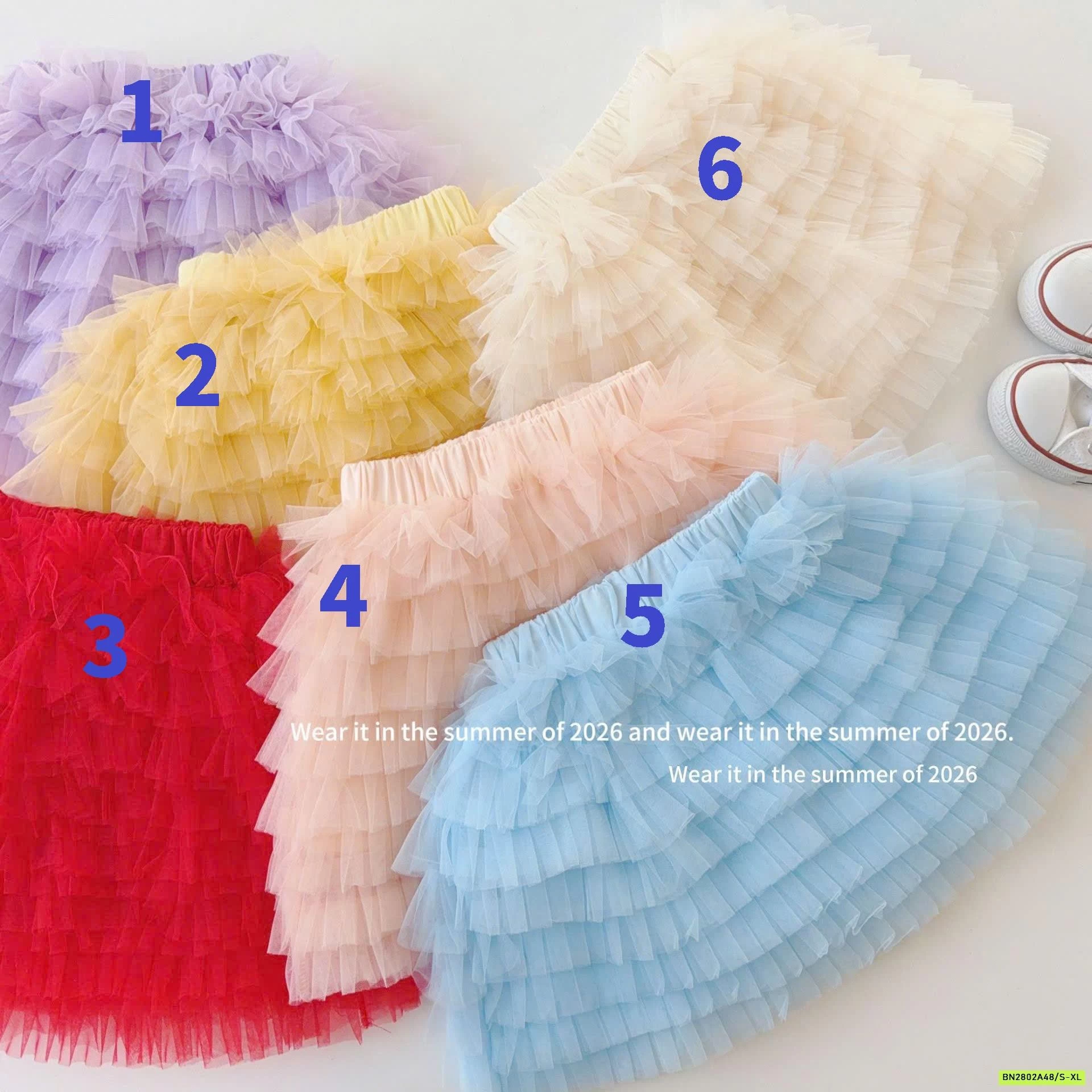 CHÂN VÁY VOAN TẦNG T&QKIDS