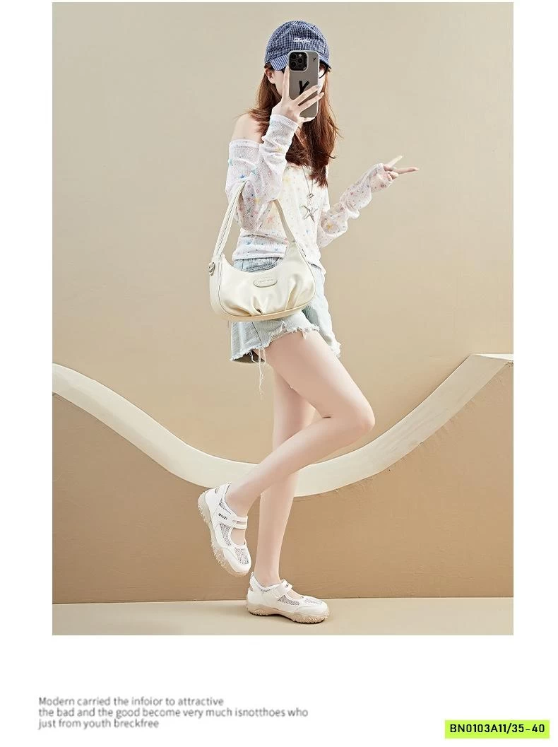 GIÀY LƯỚI THÔNG HƠI QUAI DÁN NỮ