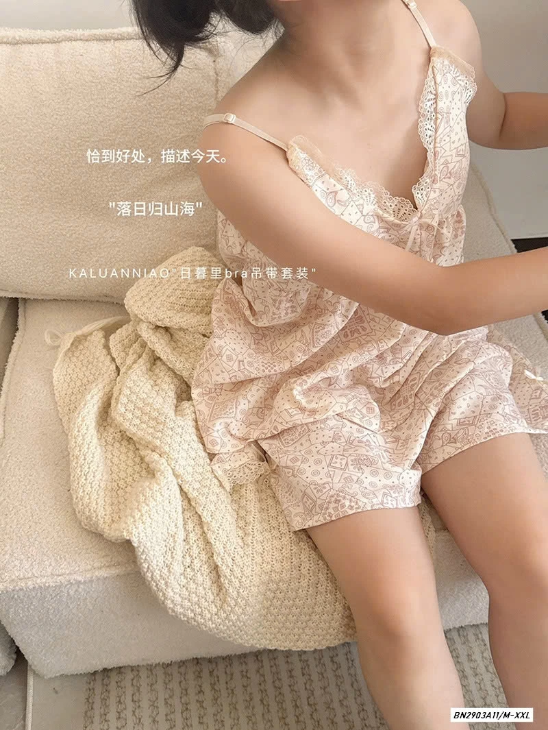 BỘ NGỦ 2 DÂY KÈM BRA