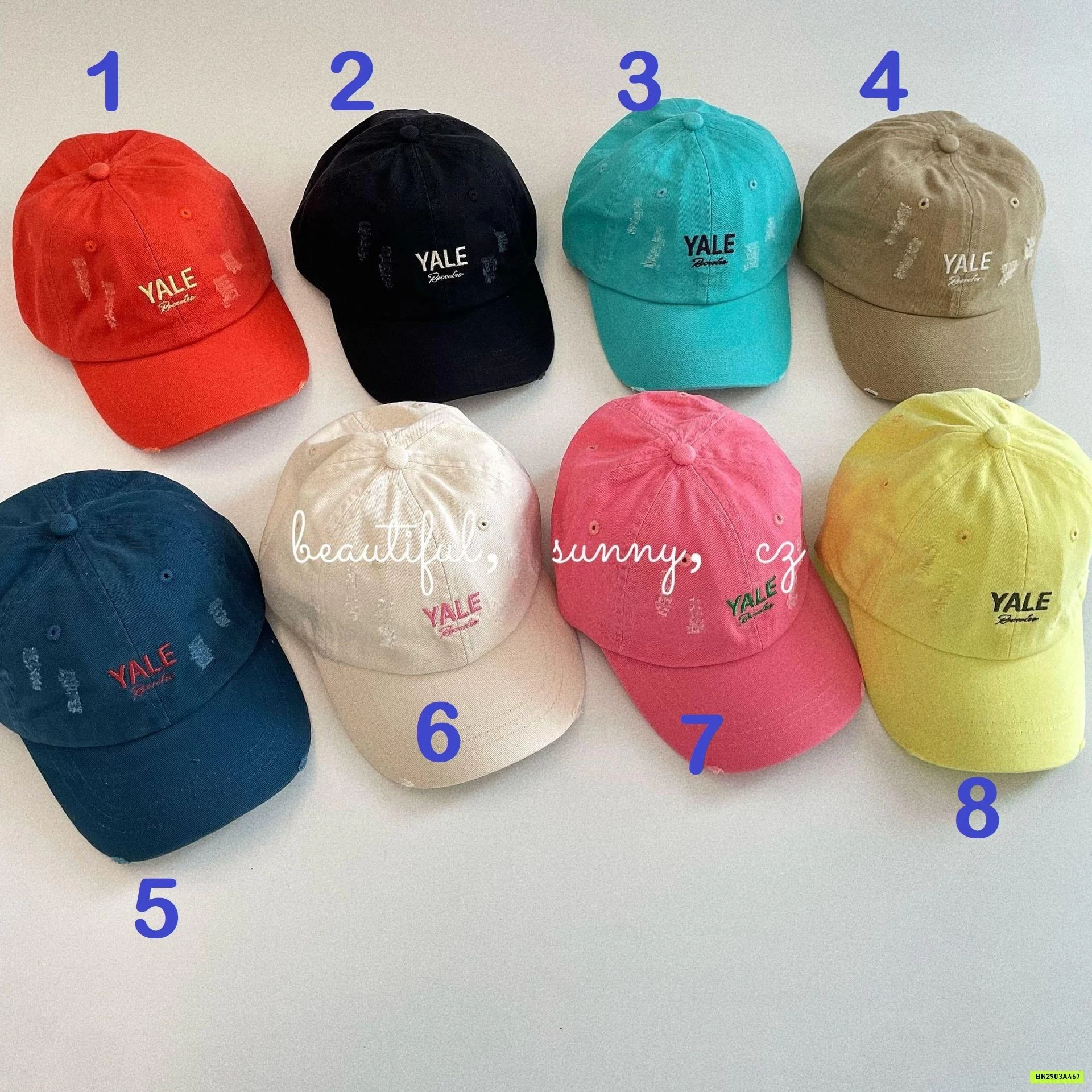 MŨ KẾT THÊU CHỮ YALE