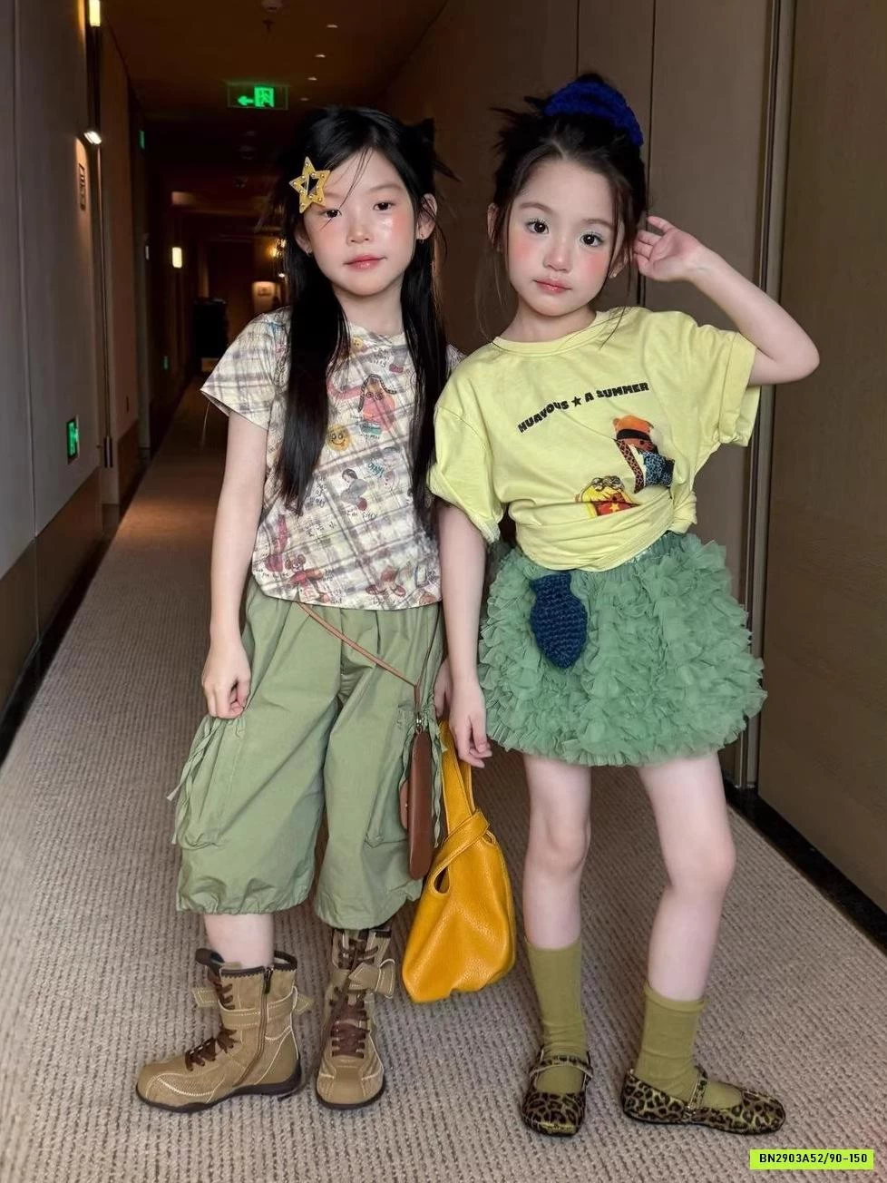 SÉT CROPTOP XANH VÀNG HOTREND