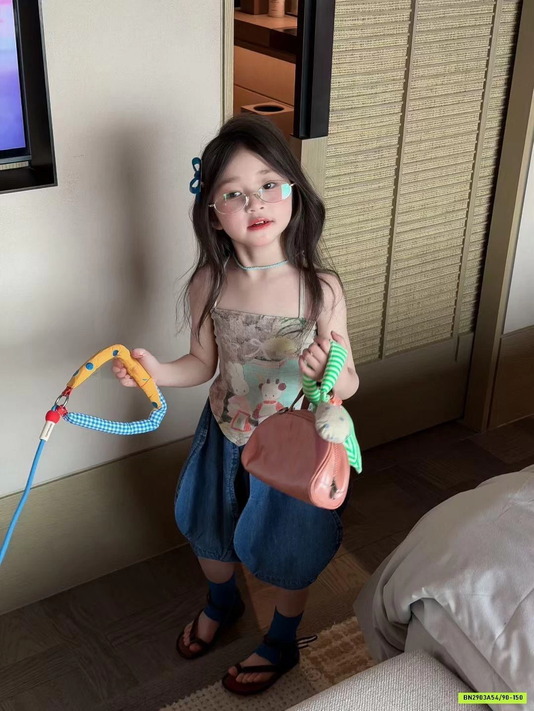 ÁO 2 DÂY HỌA TIẾT MIX CV JEANS BÍ