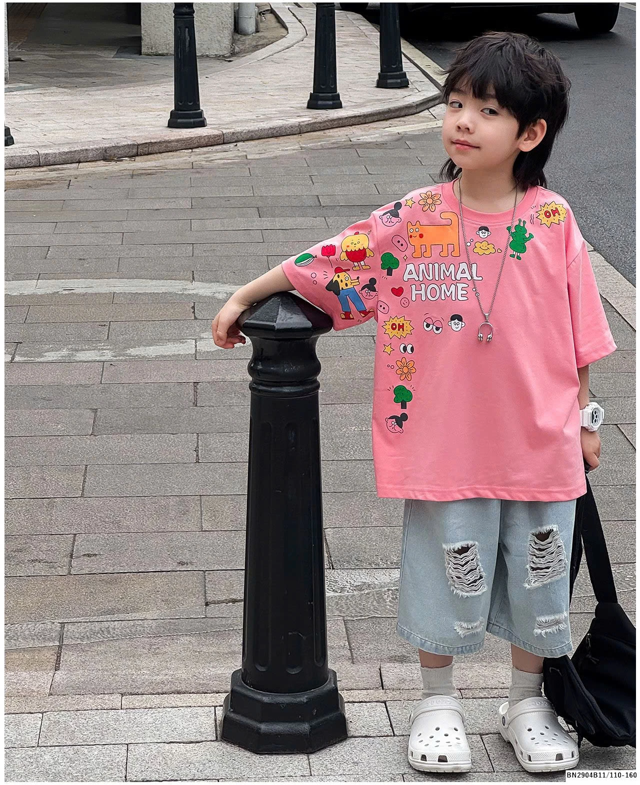 ÁO THUN HỒNG HOẠT HÌNH