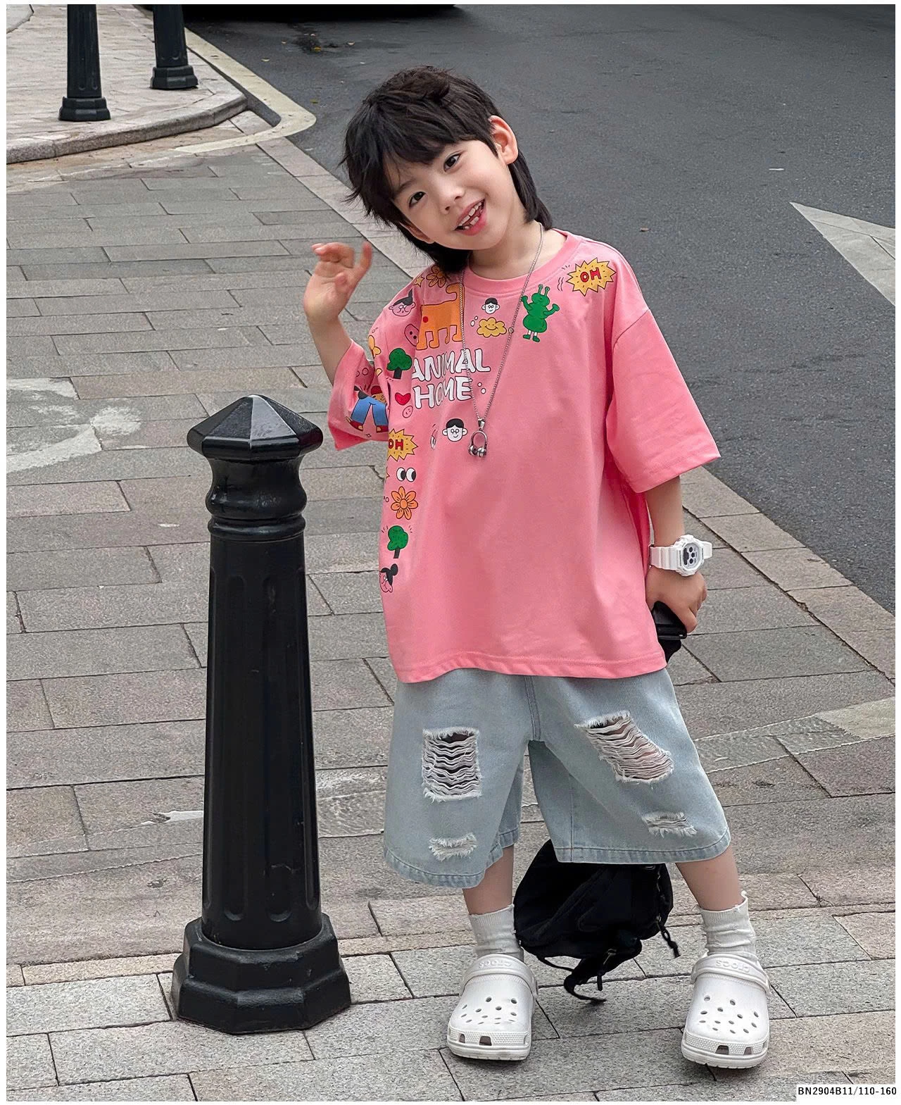 ÁO THUN HỒNG HOẠT HÌNH