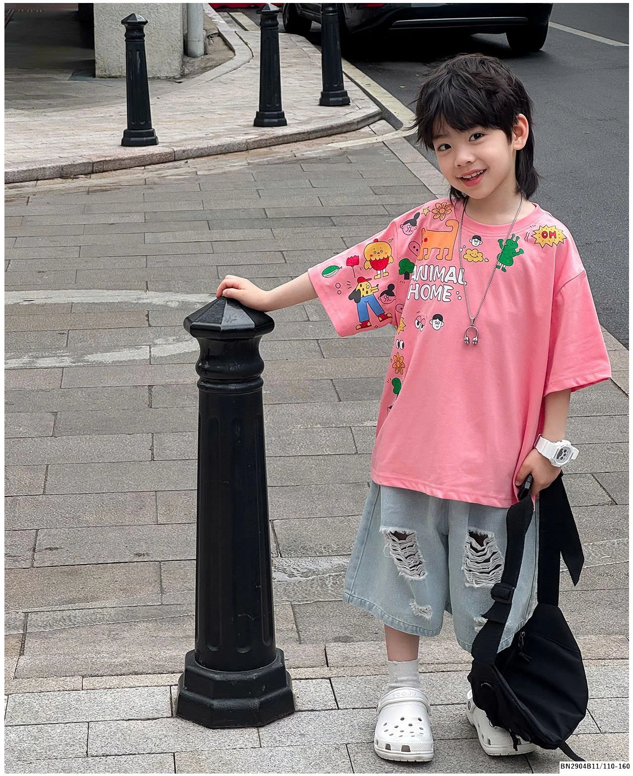 ÁO THUN HỒNG HOẠT HÌNH