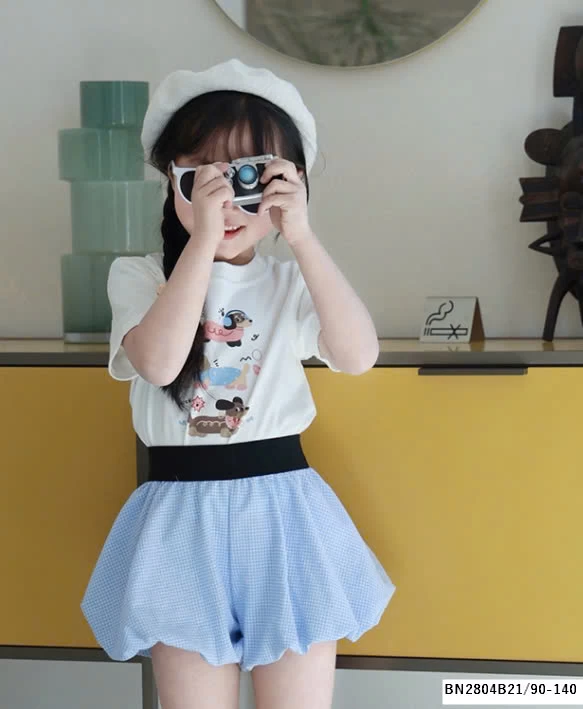 SET ÁO THUN MIX QUẦN BÍ XANH MẸ BÉ