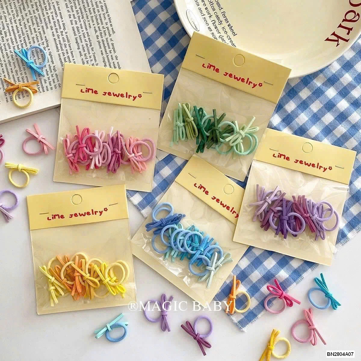 SÉT 40 CHUN BUỘC TÓC NƠ