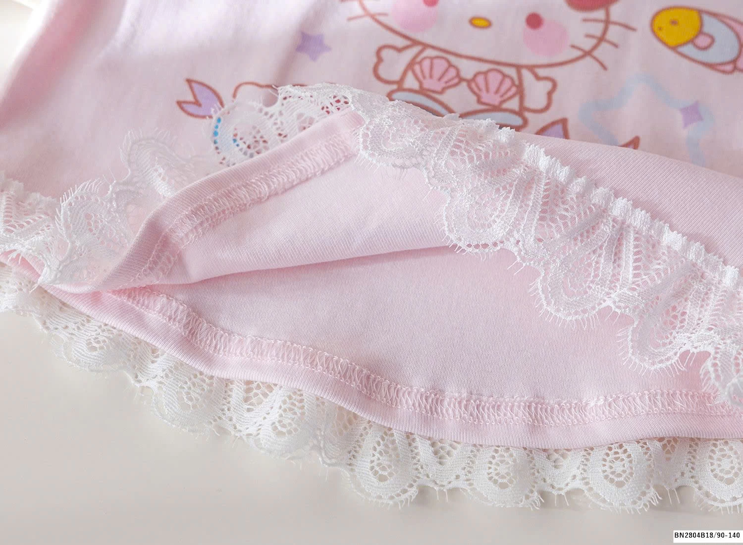 ÁO HELLO KITTY PHỐI REN CHO BÉ GÁI