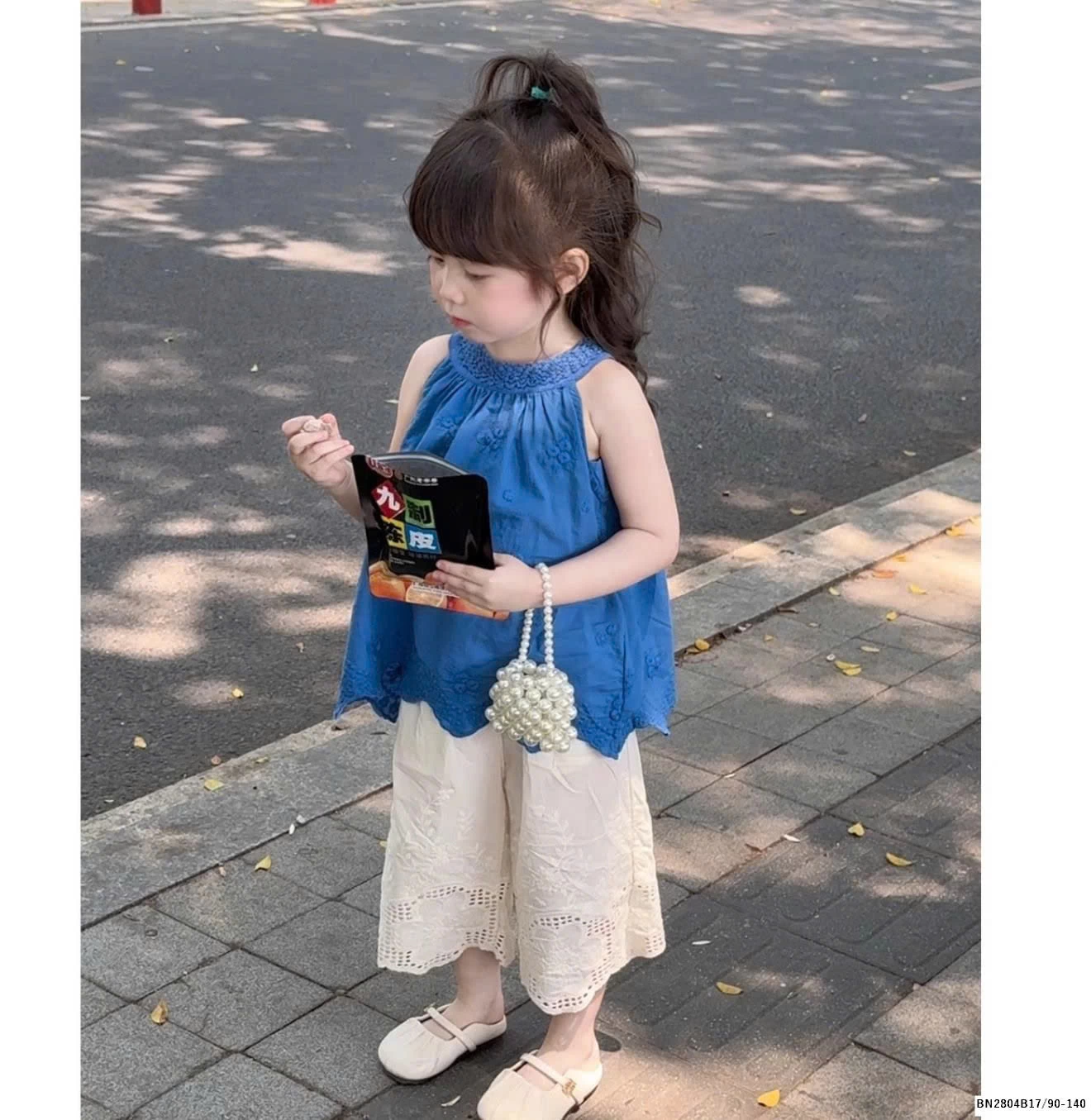 SET ÁO YẾM XANH MIX QUẦN REN TRẮNG